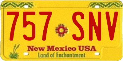 NM license plate 757SNV