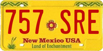NM license plate 757SRE