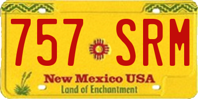 NM license plate 757SRM