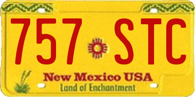 NM license plate 757STC