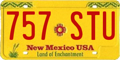 NM license plate 757STU