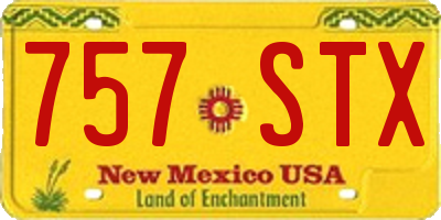 NM license plate 757STX
