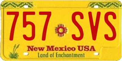 NM license plate 757SVS