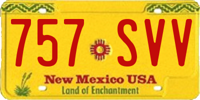 NM license plate 757SVV