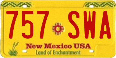 NM license plate 757SWA