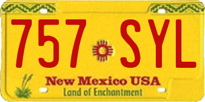 NM license plate 757SYL