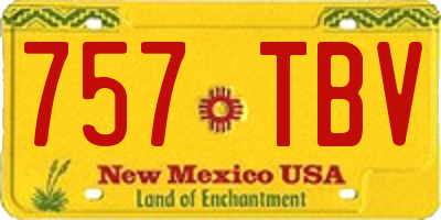 NM license plate 757TBV