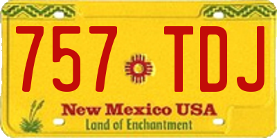 NM license plate 757TDJ