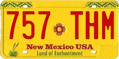 NM license plate 757THM