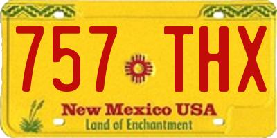 NM license plate 757THX