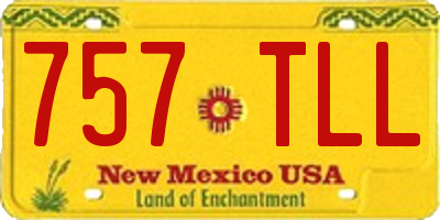 NM license plate 757TLL