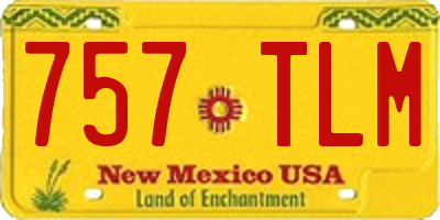 NM license plate 757TLM
