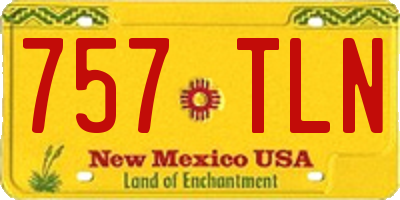 NM license plate 757TLN