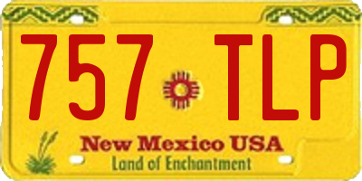 NM license plate 757TLP