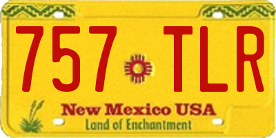 NM license plate 757TLR