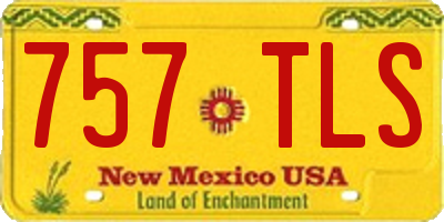 NM license plate 757TLS
