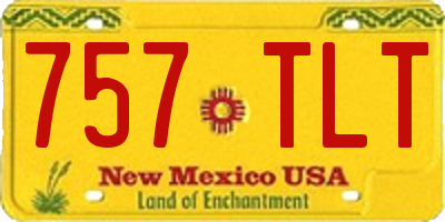 NM license plate 757TLT