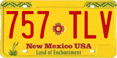 NM license plate 757TLV
