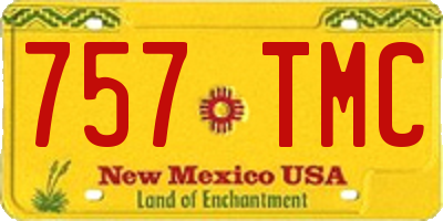 NM license plate 757TMC