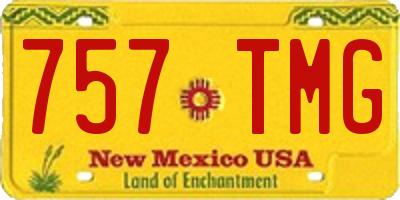 NM license plate 757TMG