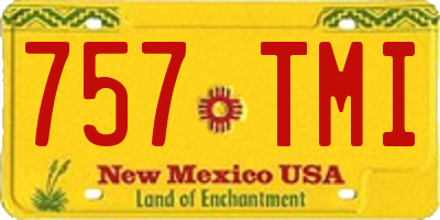 NM license plate 757TMI