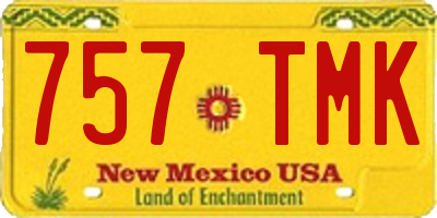 NM license plate 757TMK