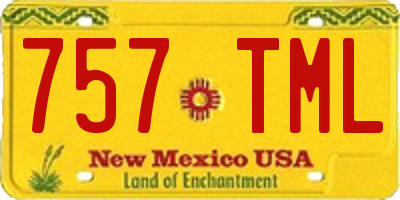 NM license plate 757TML