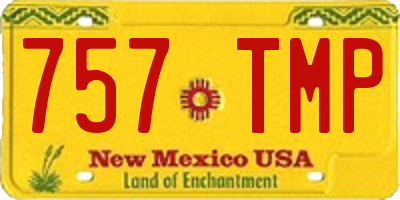 NM license plate 757TMP