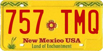 NM license plate 757TMQ