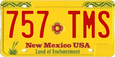 NM license plate 757TMS