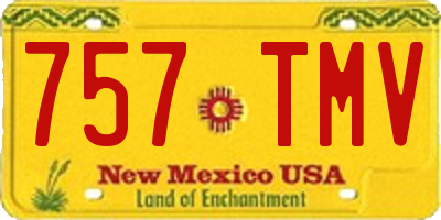 NM license plate 757TMV