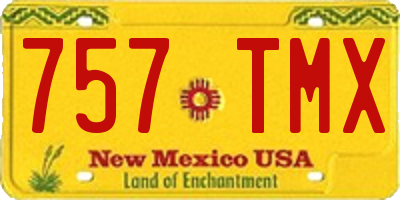 NM license plate 757TMX