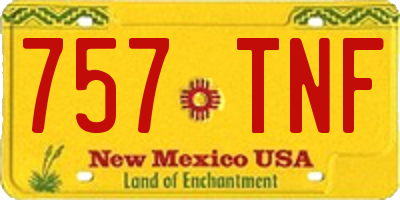 NM license plate 757TNF