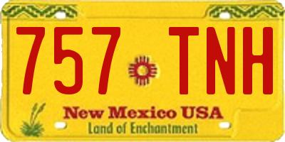 NM license plate 757TNH