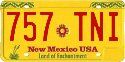 NM license plate 757TNI