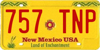NM license plate 757TNP
