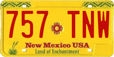 NM license plate 757TNW