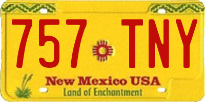 NM license plate 757TNY