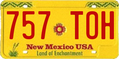 NM license plate 757TOH