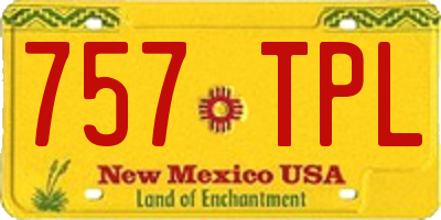 NM license plate 757TPL