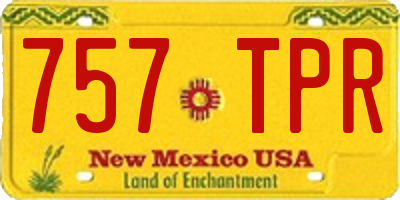 NM license plate 757TPR