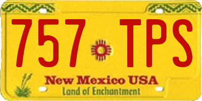 NM license plate 757TPS