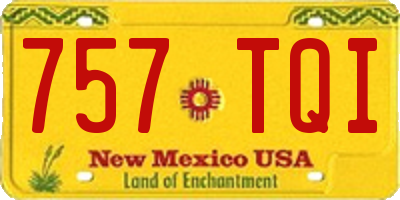 NM license plate 757TQI