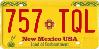 NM license plate 757TQL