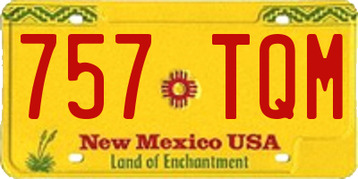 NM license plate 757TQM