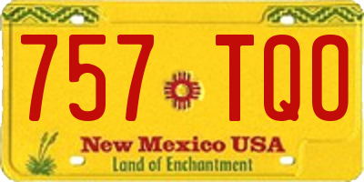 NM license plate 757TQO