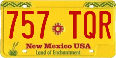 NM license plate 757TQR