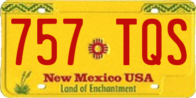 NM license plate 757TQS