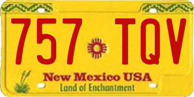 NM license plate 757TQV