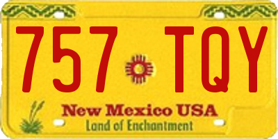 NM license plate 757TQY